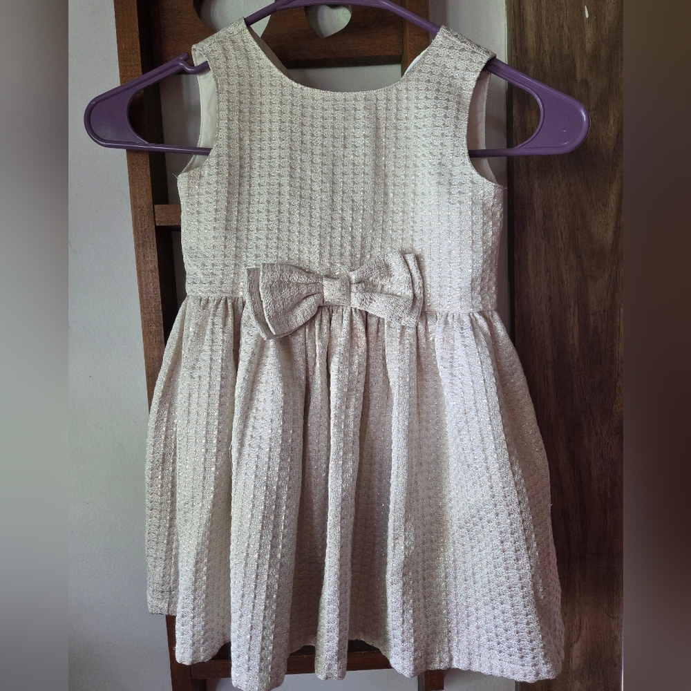 24 Month Baby Girls Carter's White Pleated Fit and Flare Dress